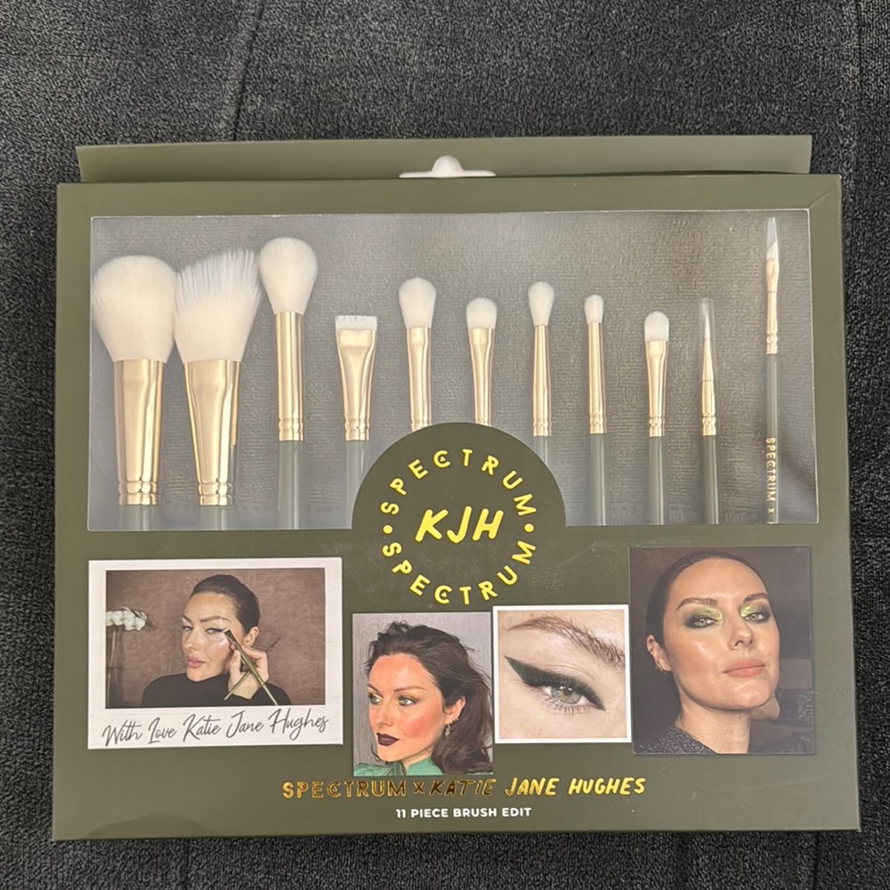 Gold Professional Makeup Brushes & Tools Set - Katie Jane Hughes 11 Piece